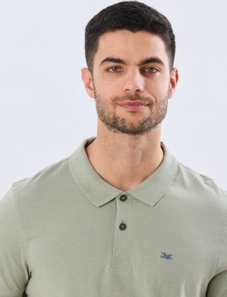 REMERA POLO LISA JERSEY Pistacho