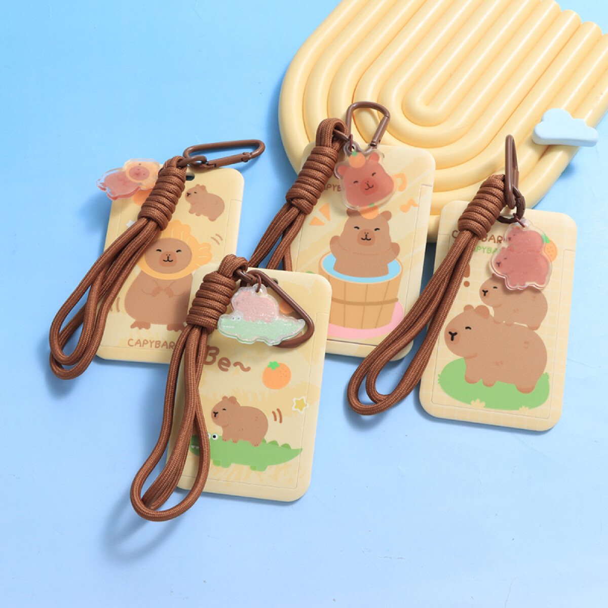 Llavero Porta Tarjeta Con Cordón - Capibara 