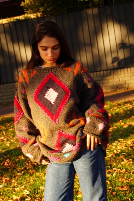 Sweater Gitano Lana Base Topo