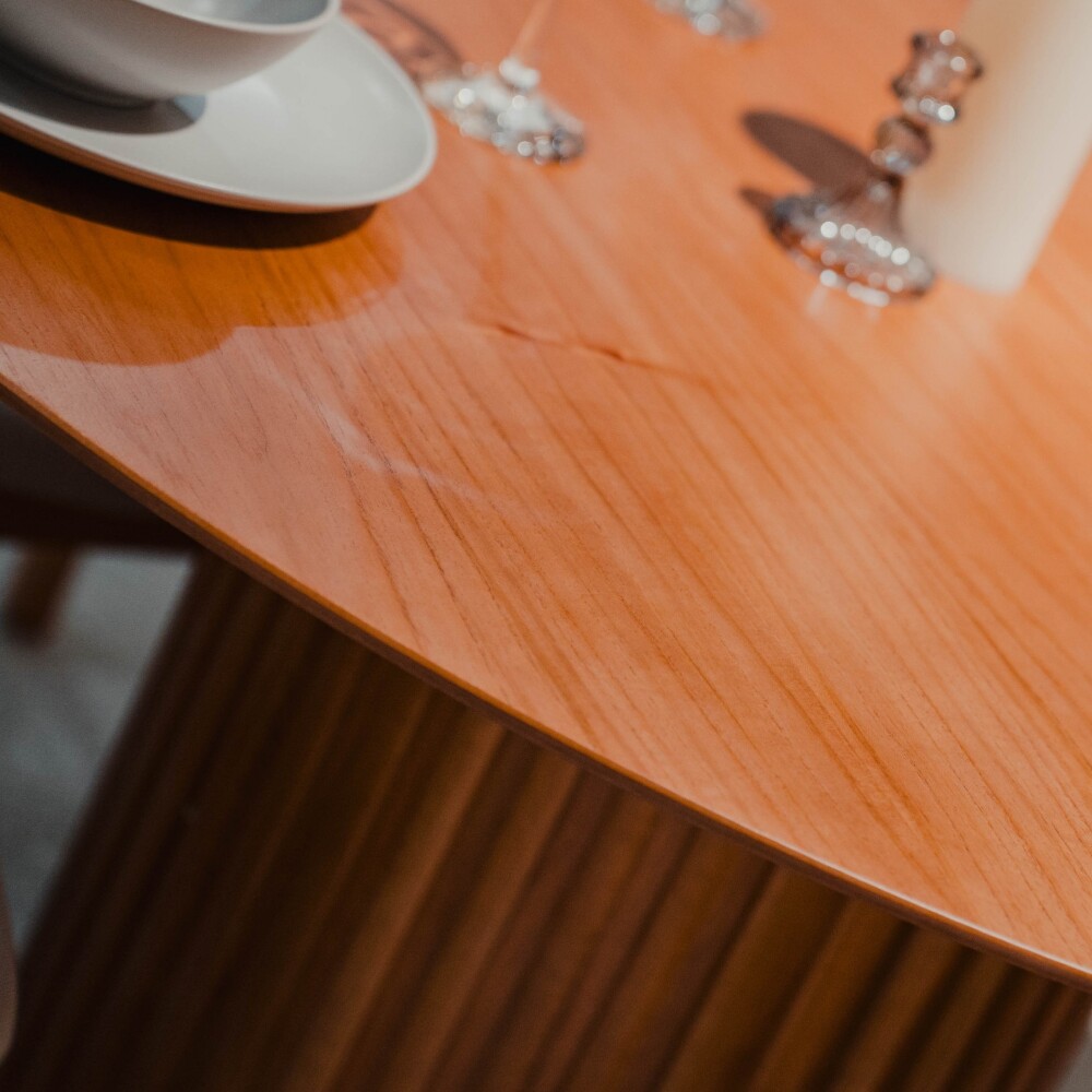 Mesa de Comedor 1.2 Redonda - Línea Manhattan Marrón