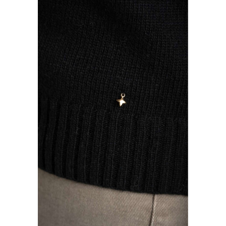 Sweater Lana Apliques Negro