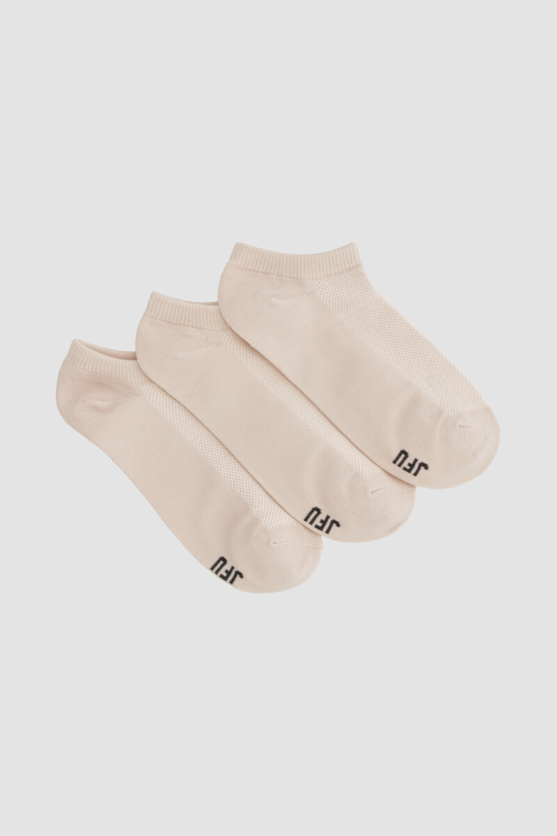 Nuevo pack x 3 deportiva colores lisos - Beige 