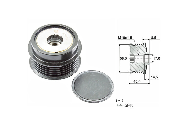 Polea Alternador Marcha Libre Hyundai Grand I10/I10/Hb20 Hb20S Kia Rio 14-25 Polea Alternador Marcha Libre Hyundai Grand I10/I10/Hb20 Hb20S Kia Rio 14-25