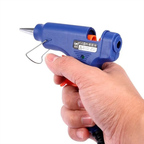 Pistola De Silicona Con Interruptor Excelente Calidad 20w Azul