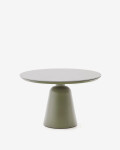 Mesa de exterior Tudons de aluminio con tablero de cerámica verde, Ø120 cm Mesa de exterior Tudons de aluminio con tablero de cerámica verde, Ø120 cm