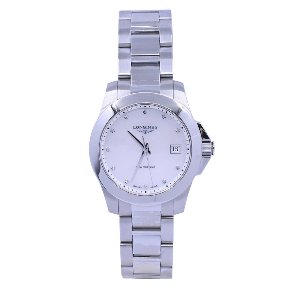 Longines Conquest medium L3.377.4 caja 34 mm dial madre perla y brillantes, en excelente condición. Longines Conquest medium L3.377.4 caja 34 mm dial madre perla y brillantes, en excelente condición.