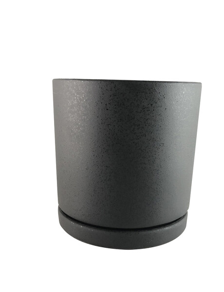 MACETA CERAMICA C/PLATO 16.5X16.5X15.5CM NEGRO MACETA CERAMICA C/PLATO 16.5X16.5X15.5CM NEGRO