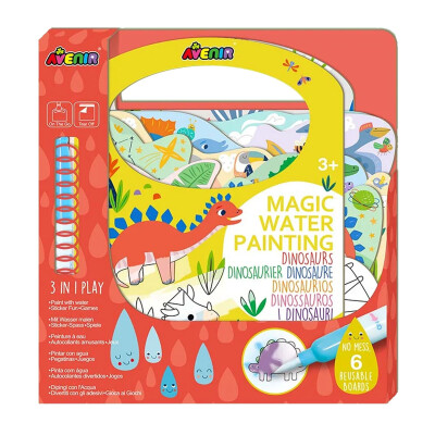 Libro mágico pintado con agua Dinosaurios