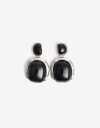 Aros Colgantes Cortos Resina Aros Colgantes Cortos Black Resin - Negro