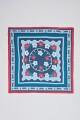 Pañuelo estampa floral nativa azul marino