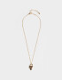 Cadena Corta con Dije Con corazón Collar Corto Con Dije Con Corazón - Dorado