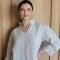 Blusa Copenhague Lino Raya mediana beige