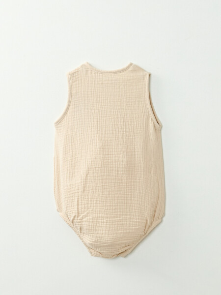 Body sin mangas bambula Beige