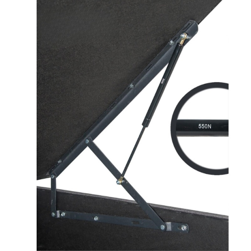 Box Para Sommier Baulera Patas Metálicas Dos Plaza Negro Negro