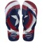 Sandalias Infantiles Havaianas Top Marvel Logomania Azul Marino - Azul Marino