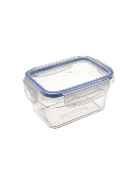 RECIPIENTE RECTANG. 430ML "TOUCH&LOCK" COLOR CRISTAL C/SILICONA AZUL 9.5x13x7cms RECIPIENTE RECTANG. 430ML "TOUCH&LOCK" COLOR CRISTAL C/SILICONA AZUL 9.5x13x7cms