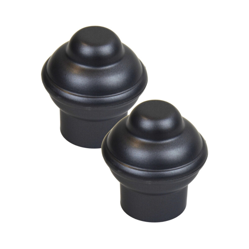 Barrote cortina de metal 2 m + 2 Soportes GRIS OSCURO