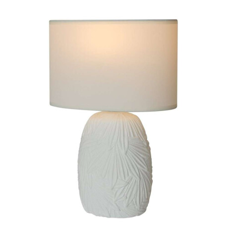LAMPARA DE MESA CERAMICA 20x11x30CM TEXTURA BLANCO