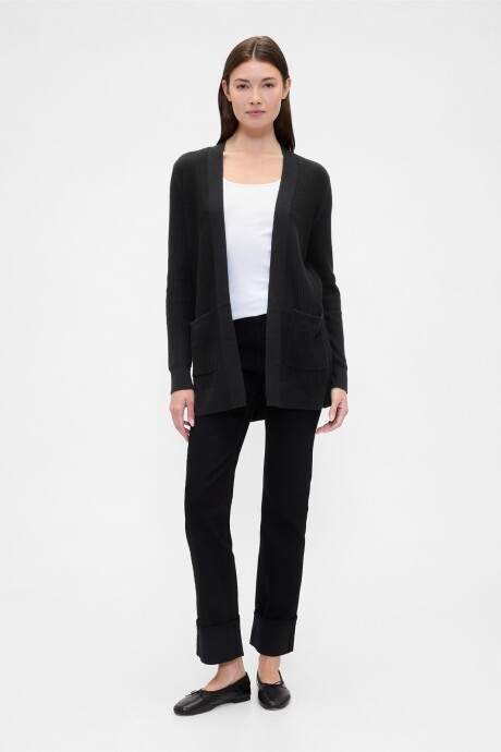 Saco Sin Botones Bella Mujer Black