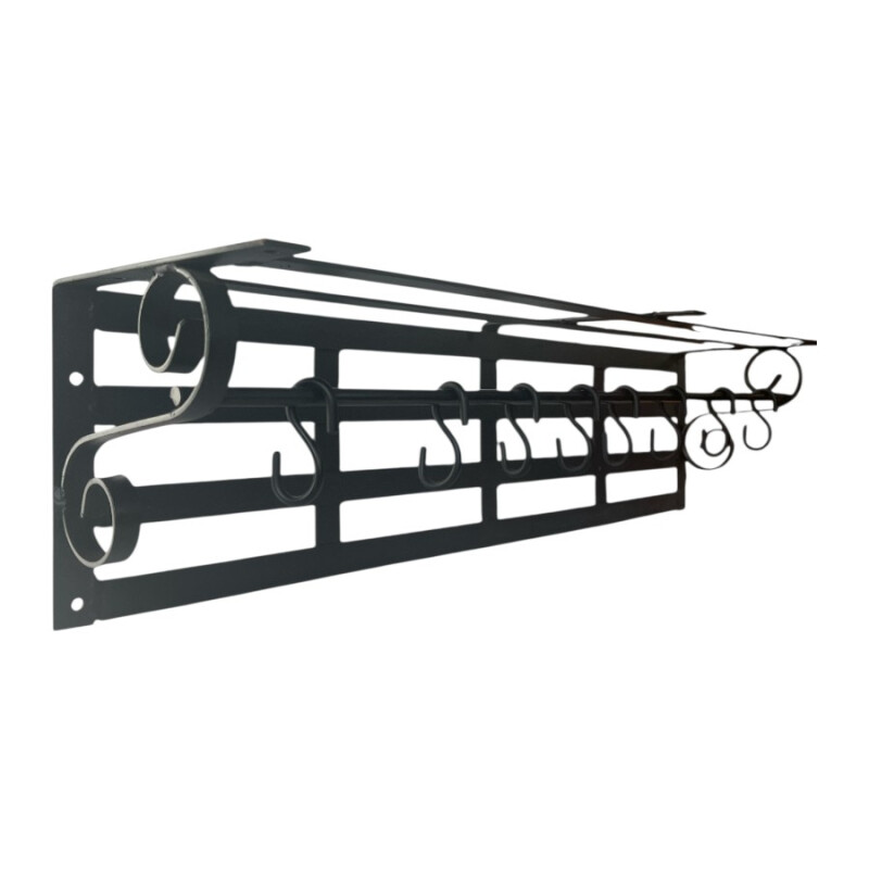 Ganchera de Hierro 45 cm con Ganchos en “S” Ganchera de Hierro 45 cm con Ganchos en “S”