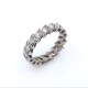 Anillo sin fin en oro 18k blanco y brillantes Anillo sin fin en oro 18k blanco y brillantes