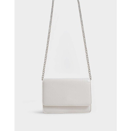 Bandolera Cuerina Solapa Blanco Crudo