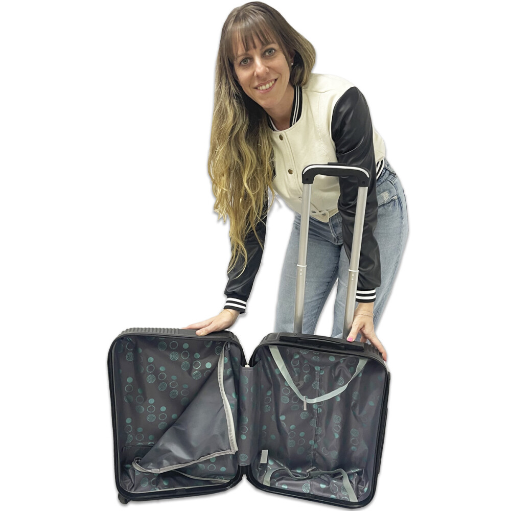 Valija Rigida Carry On Con Mango Telescopico Verde Pastel Valija Rigida Carry On Con Mango Telescopico Verde Pastel