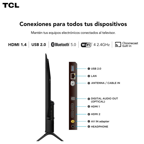 Tv Tcl Smart 32 S5k Google Tv Qled Full Hd TV 32" TCL S5K GOOGLE TV QLED