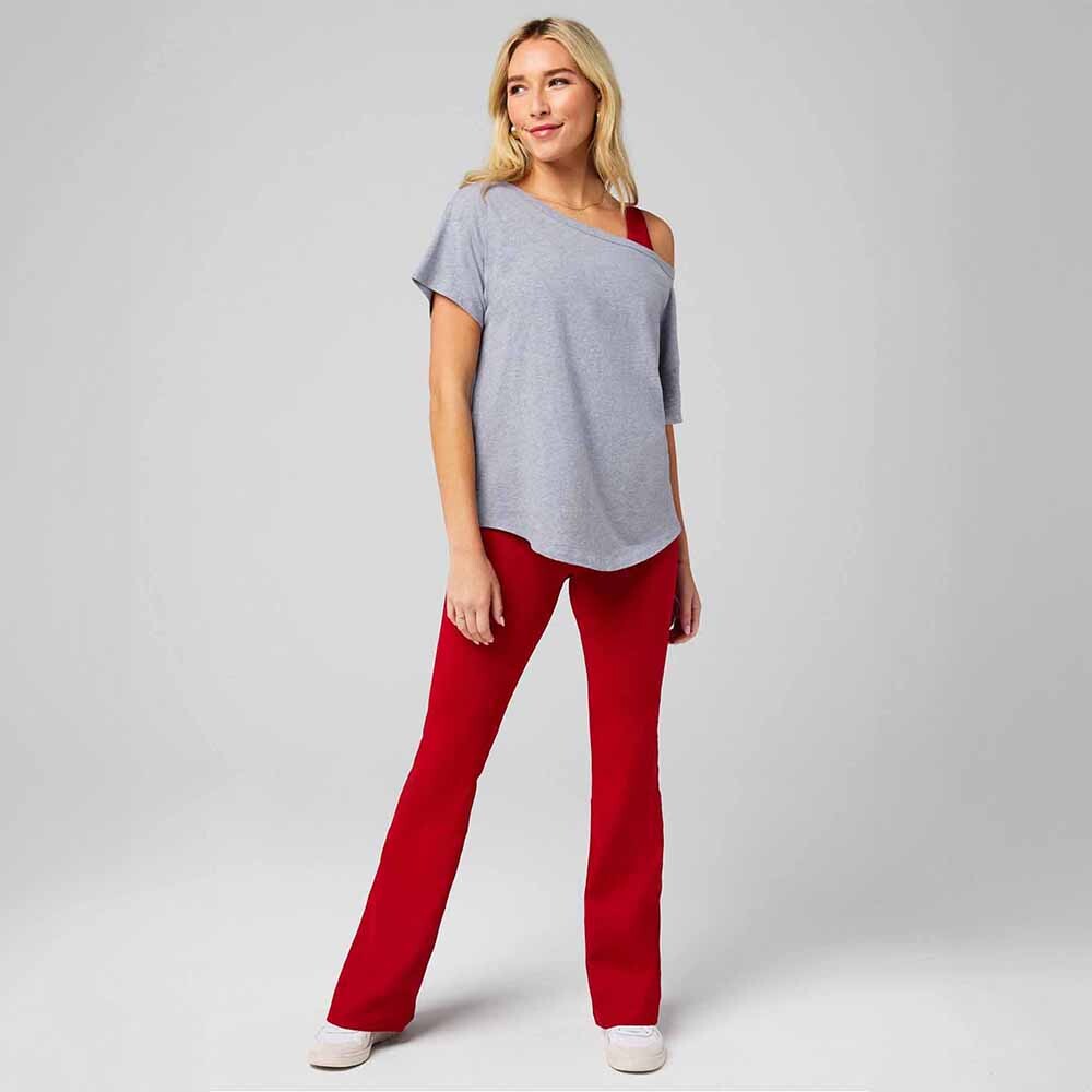 Polo Manga Corta Oversized Mujer Classic Grey Heather