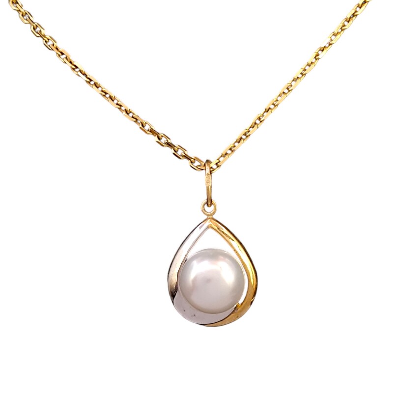 Dije Gota-Oro bajo-Con Perla-CP8681 Conperla