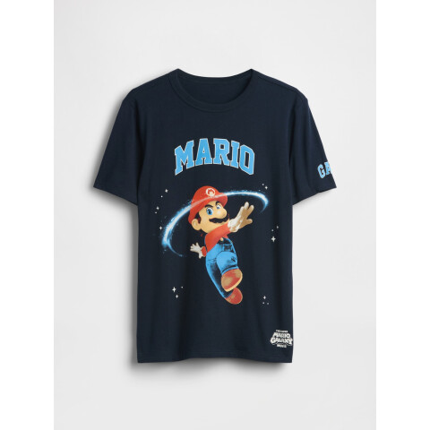 V-JPN IE SS SMB MARIO GR TEE TAPESTRY NAVY