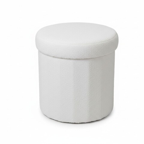 TABURETE ORG REDONDO BLANCO 37X37X37CM Unica