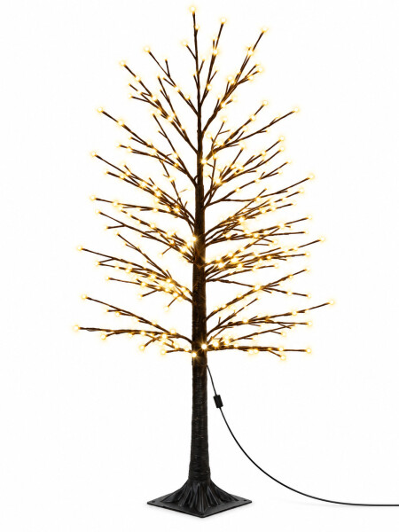 ARBOL MINIMALISTA CON LUCES LED MARRON