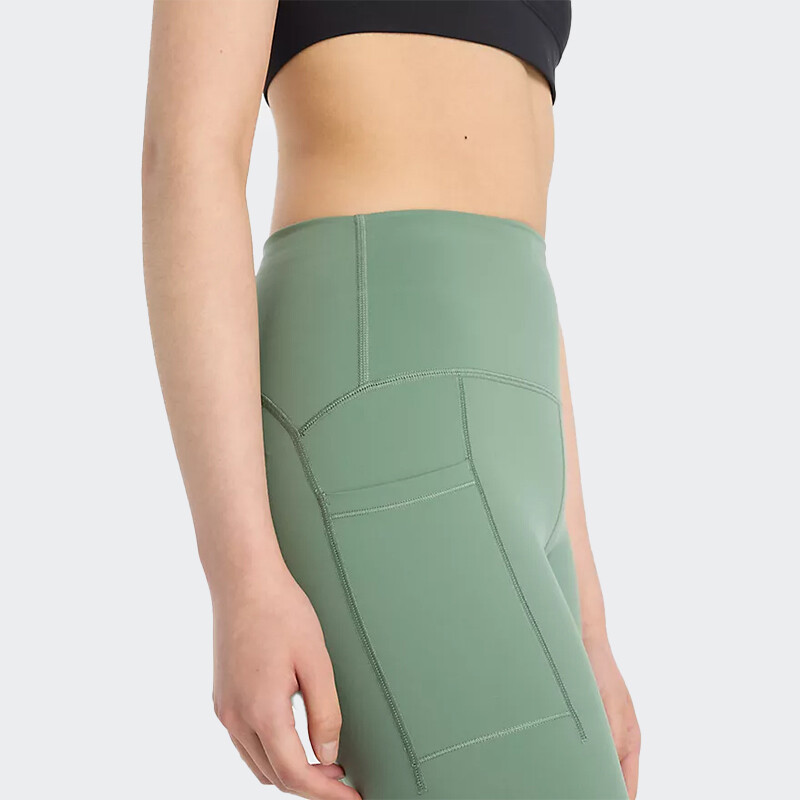 Calza New Balance Sleek Pocket High Rise Verde