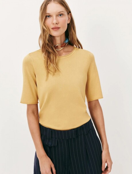 BLUSA MANGA CORTA AMARILLO