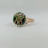 Anillo Profesión Maestra/o plata y oro, con onix Anillo Profesión Maestra/o plata y oro, con onix