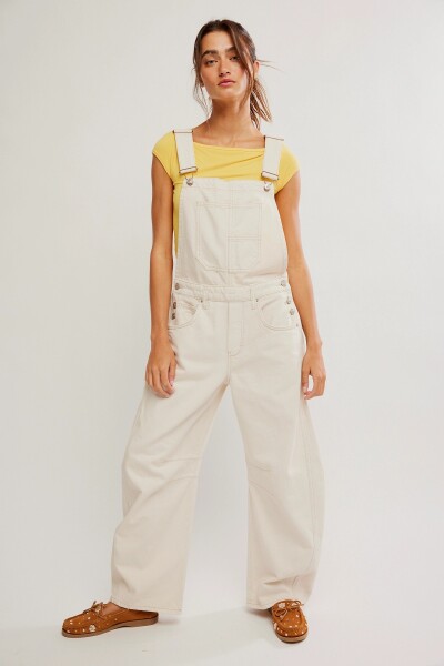 JARDINERO DENIM GOOD LUCK Blanco