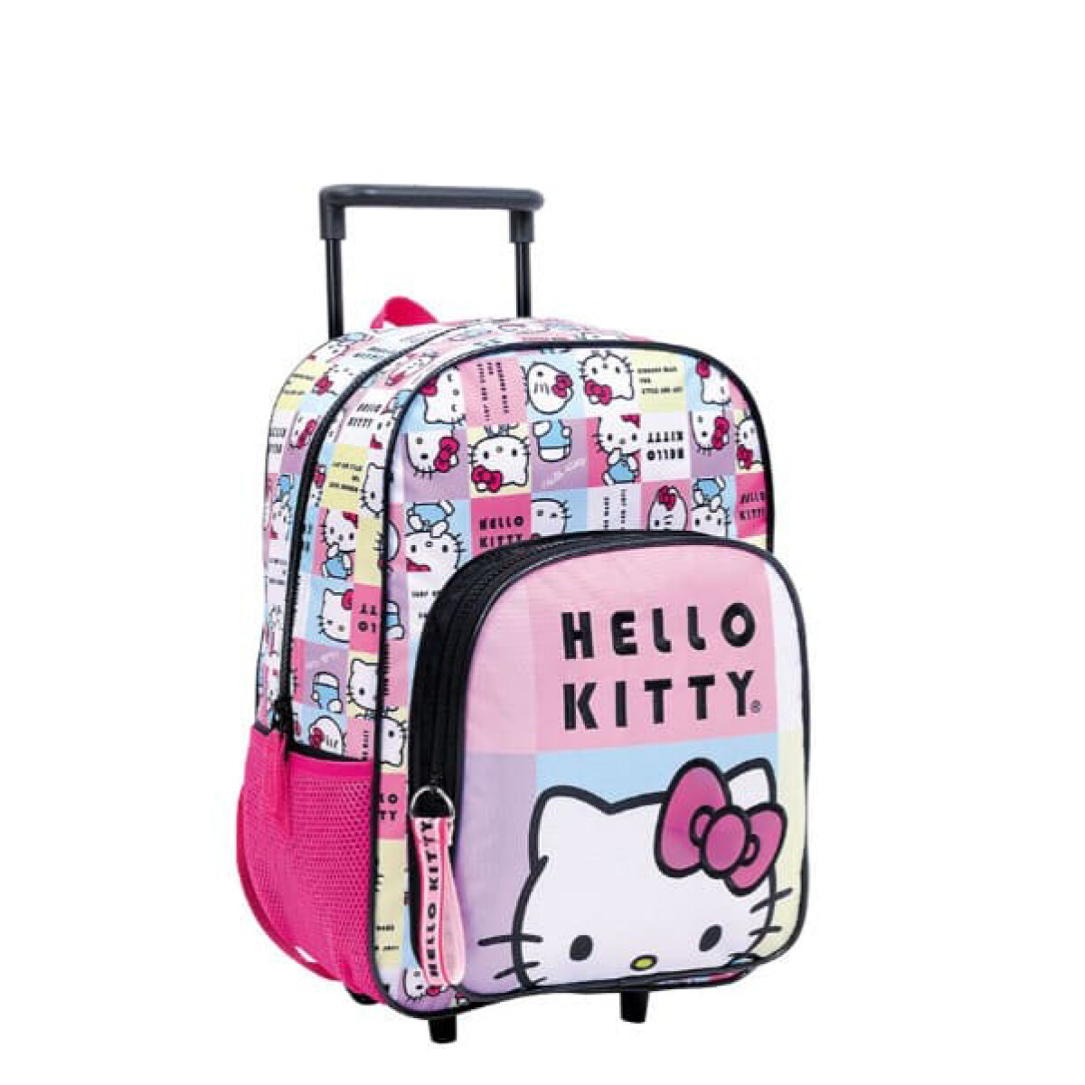 Mochila Hello Kitty 14" con Carro - Multicolor - Negro 