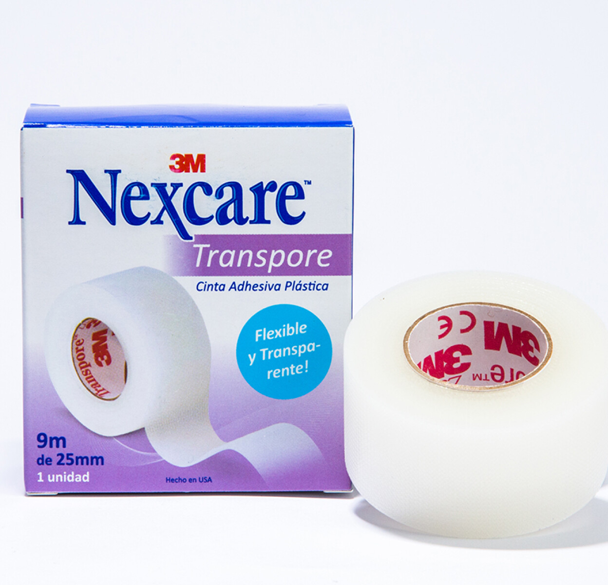 Nexcare cinta adhesiva plástica - Transpore 9m de 25 mm 