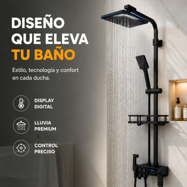 Duchero Barral Exterior Monocomando Baño Display Temperatura Duchero Barral Exterior Monocomando Baño Display Temperatura