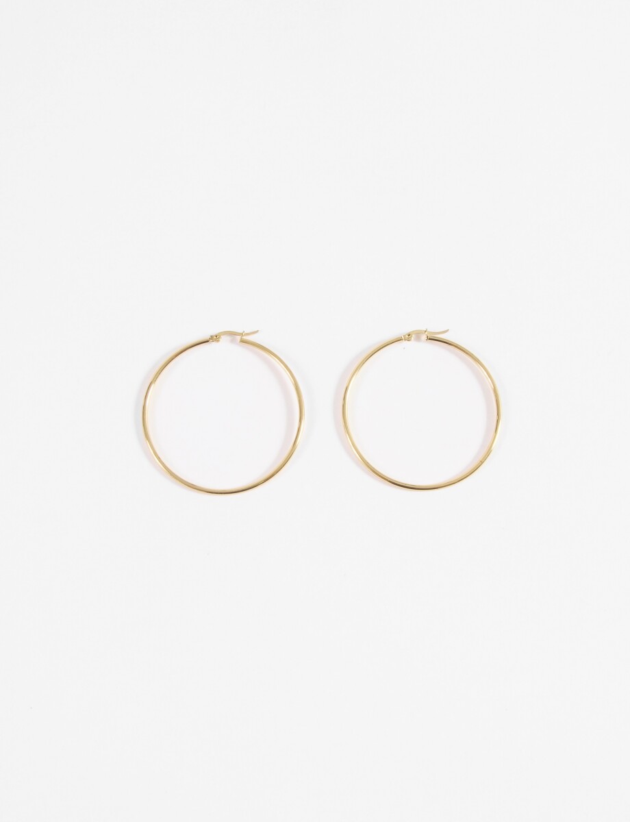 Aros acero maxi - dorado 