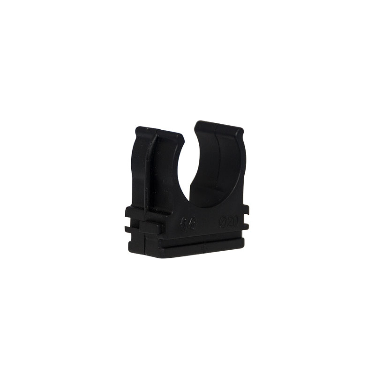 Clip para sujetar caño de 25mm negro - CAN00033 