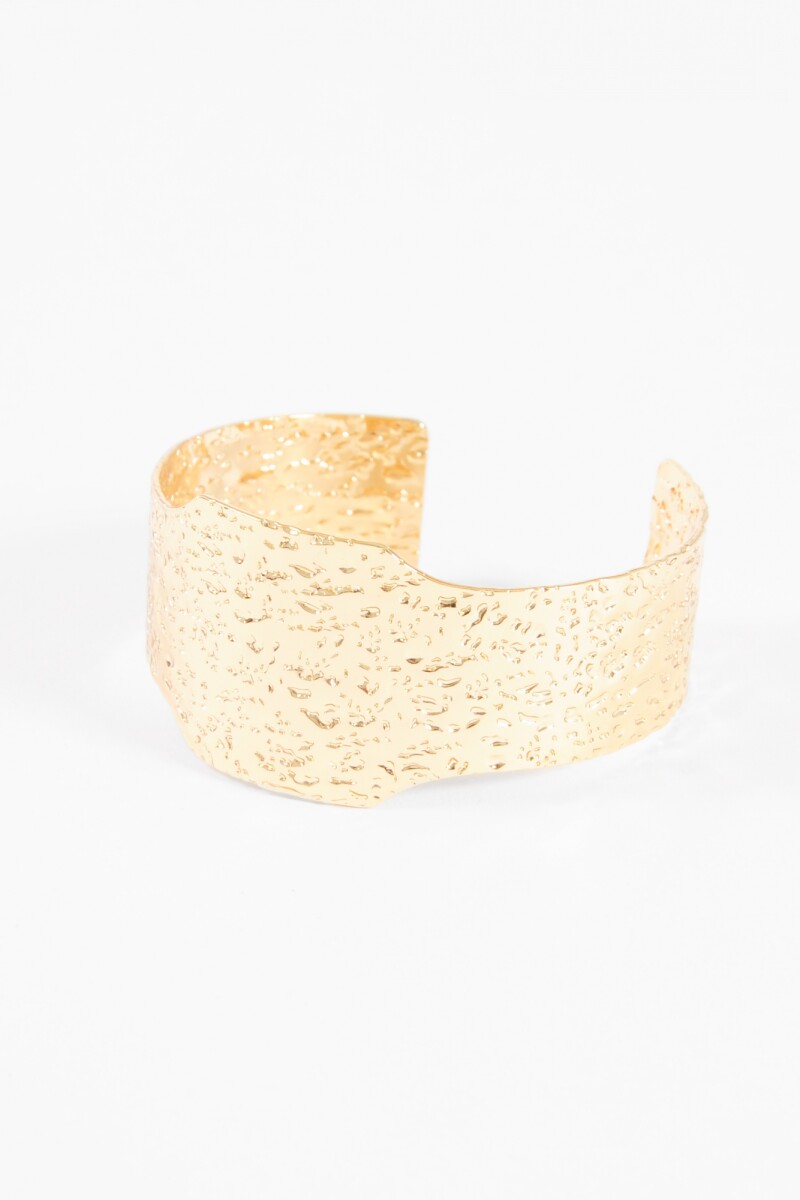 Pulsera texturizada dorado