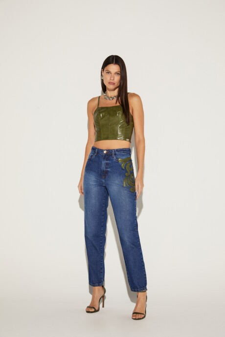 Jean con apliques Kala Azul