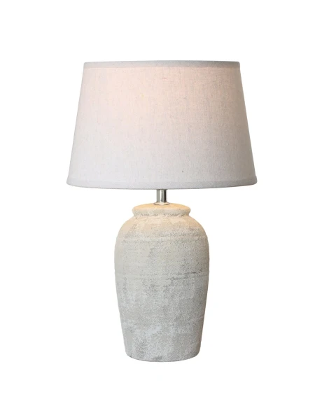 LAMPARA DE MESA CERAMICA D25x41CM BEIGE LAMPARA DE MESA CERAMICA D25x41CM BEIGE
