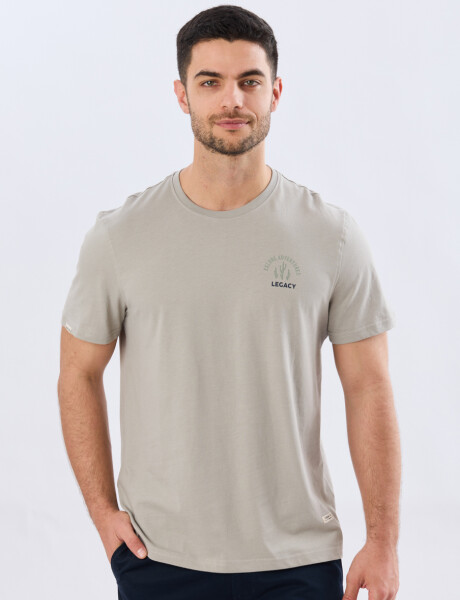 REMERA ESTAMPADA DE ALGODÓN Khaki