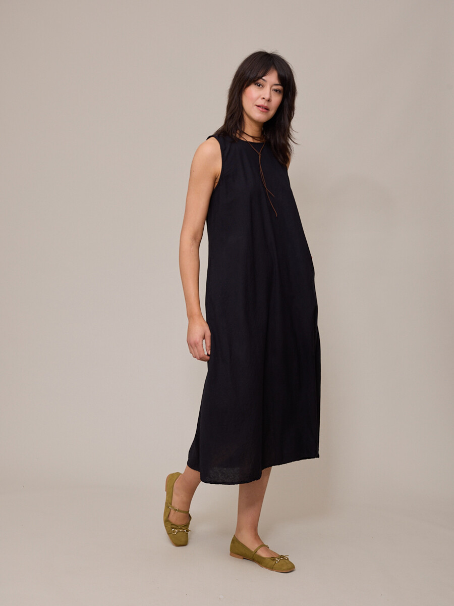 VESTIDO LARGO VALAR POLANCO - Negro 