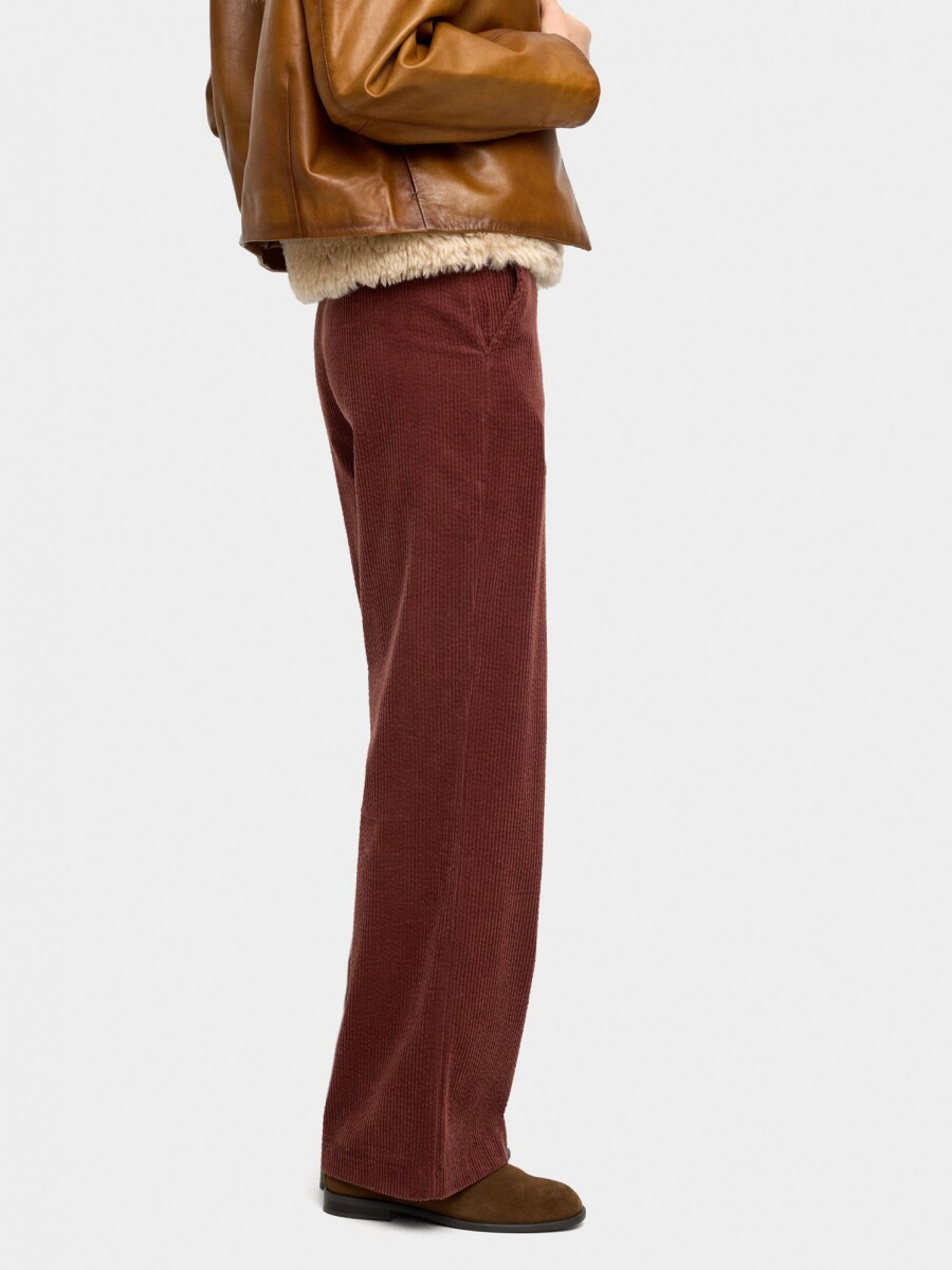 Pantalón De Pana 100% Algodón burdeos