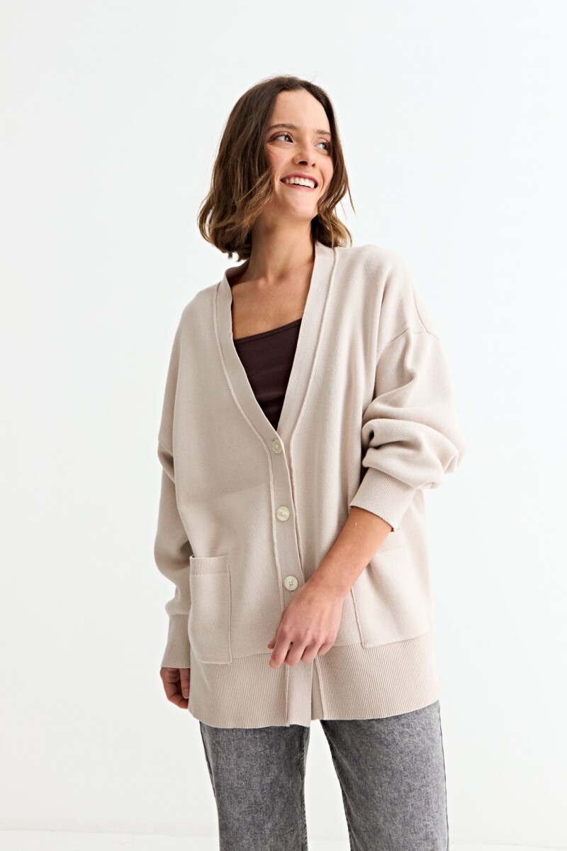 Cardigan oversized BEIGE
