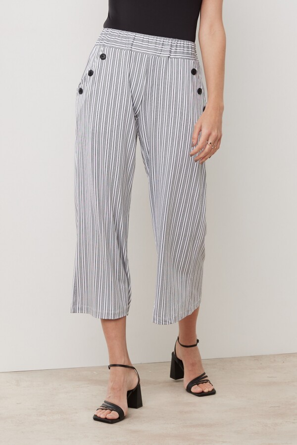 Pantalon Stripes BLANCO/NEGRO